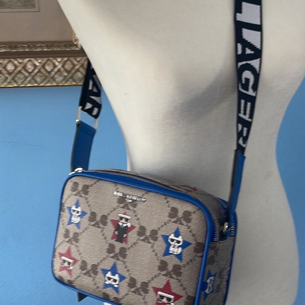 Karl lagerfeld Paris zipper closure cross body bag